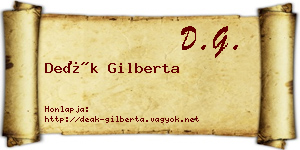 Deák Gilberta névjegykártya