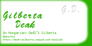 gilberta deak business card